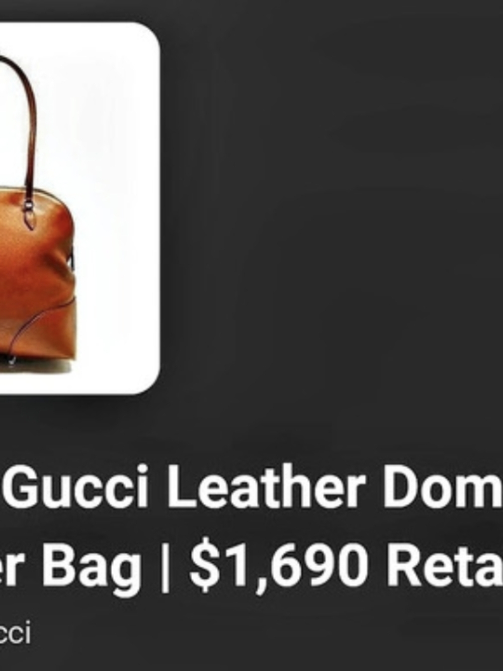 Gucci Dome Shoulder Bag Leather in Brown